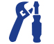 A wrench icon representing small appliance repair by residential HVAC company Steve Chapman's All American Air servicing Jacksonville, FL