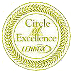 Lennox Circle of Excellence icon representing recognition of residential HVAC company Steve Chapman's All American Air in St. Augustine, FL